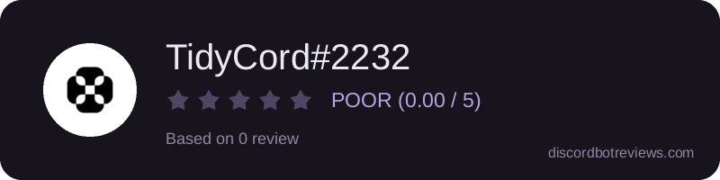 Rating widget preview for TidyCord#2232