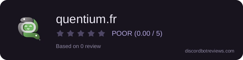 Rating widget preview for quentium.fr