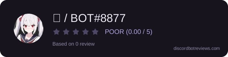 Rating widget preview for 봇 / BOT#8877