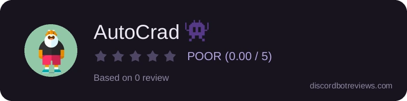 Rating widget preview for AutoCrad 👾