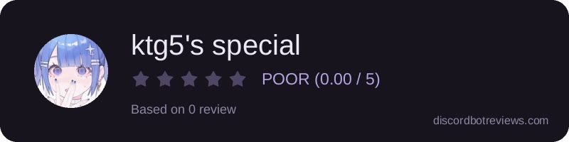 Rating widget preview for ktg5's special