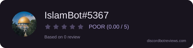 Rating widget preview for IslamBot#5367