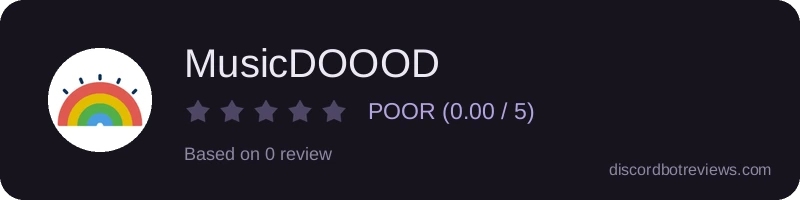 Rating widget preview for MusicDOOOD