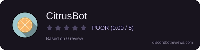 Rating widget preview for CitrusBot