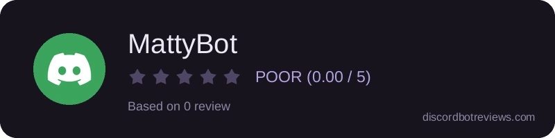 Rating widget preview for MattyBot