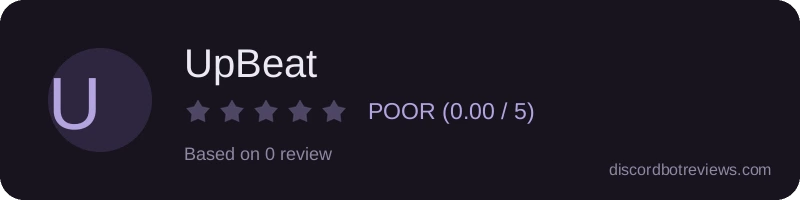 Rating widget preview for UpBeat