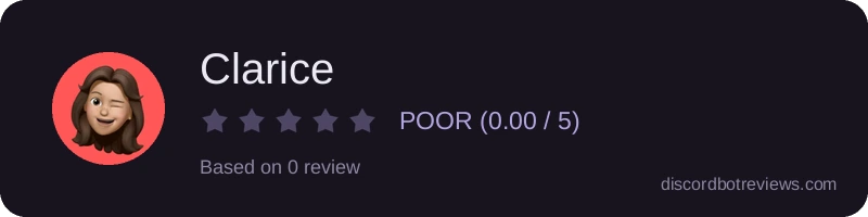 Rating widget preview for Clarice