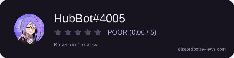 Rating widget preview for HubBot#4005