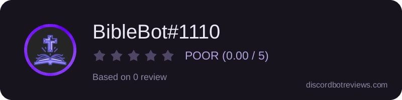 Rating widget preview for BibleBot#1110