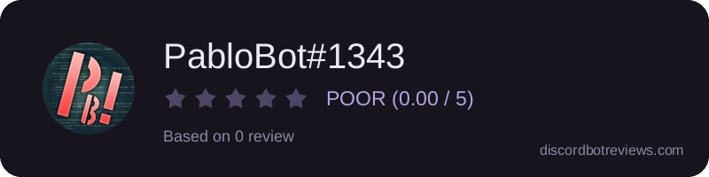Rating widget preview for PabloBot#1343