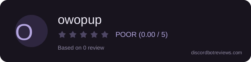 Rating widget preview for owopup