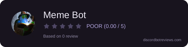 Rating widget preview for Meme Bot