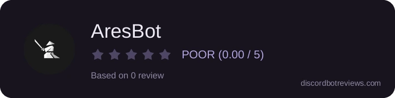 Rating widget preview for AresBot