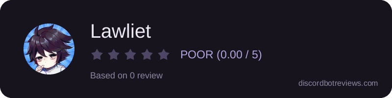 Rating widget preview for Lawliet