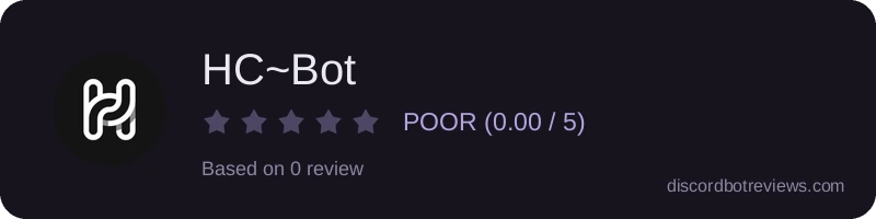 Rating widget preview for HC~Bot