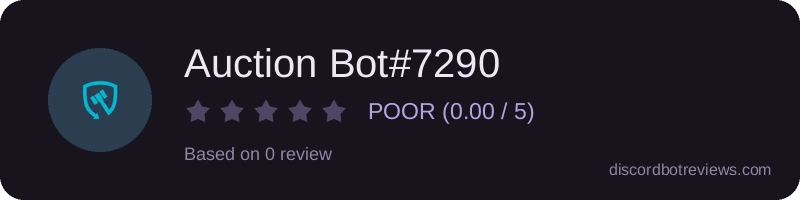 Rating widget preview for Auction Bot#7290