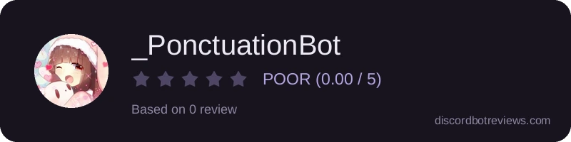 Rating widget preview for _PonctuationBot