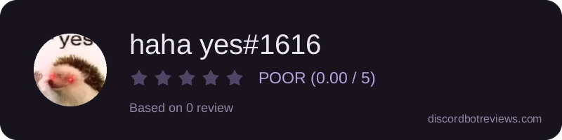 Rating widget preview for haha yes#1616