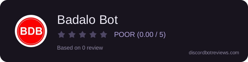 Rating widget preview for Badalo Bot