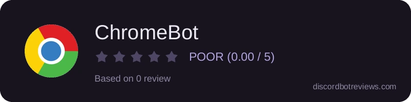 Rating widget preview for ChromeBot