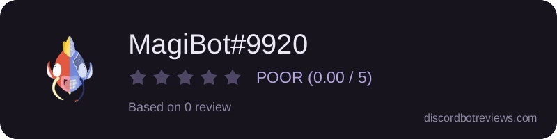 Rating widget preview for MagiBot#9920