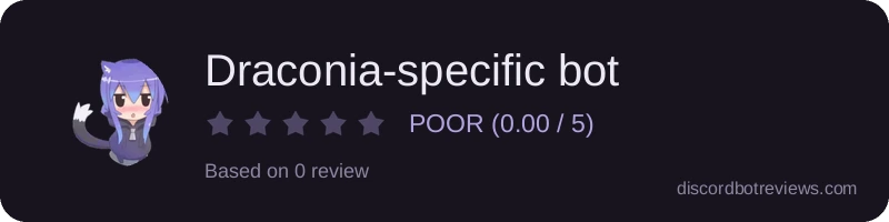 Rating widget preview for Draconia-specific bot