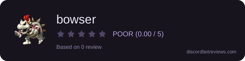 Rating widget preview for bowser