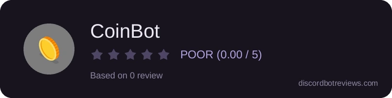 Rating widget preview for CoinBot
