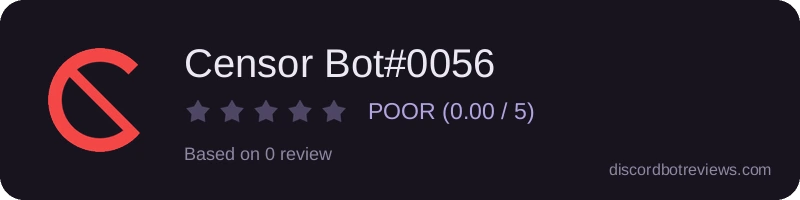 Rating widget preview for Censor Bot#0056