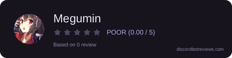 Rating widget preview for Megumin