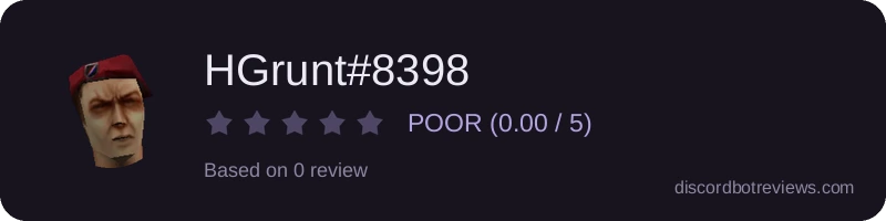 Rating widget preview for HGrunt#8398