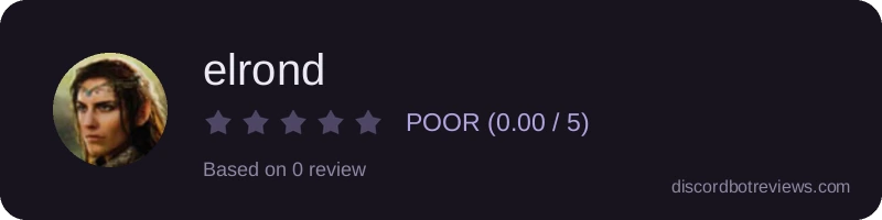 Rating widget preview for elrond