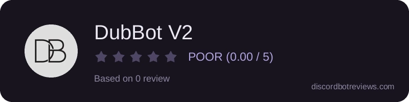 Rating widget preview for DubBot V2