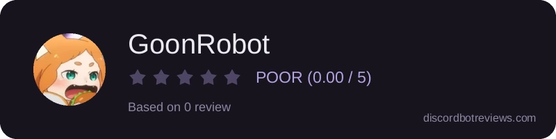 Rating widget preview for GoonRobot