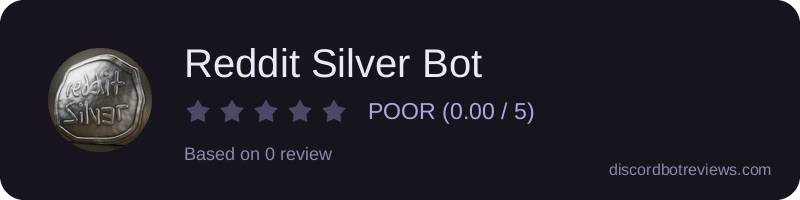 Rating widget preview for Reddit Silver Bot