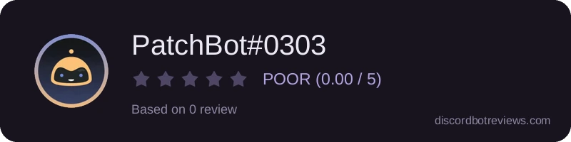 Rating widget preview for PatchBot#0303