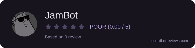 Rating widget preview for JamBot