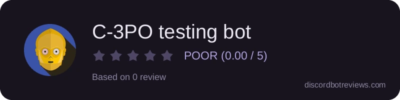 Rating widget preview for C-3PO testing bot