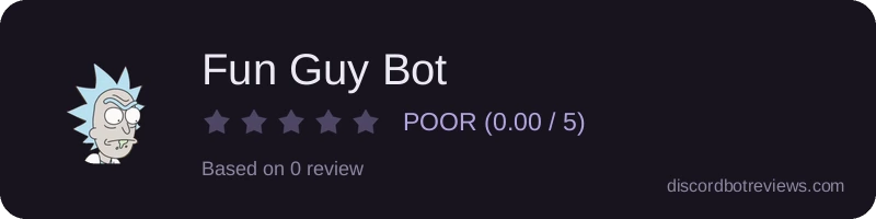 Rating widget preview for Fun Guy Bot