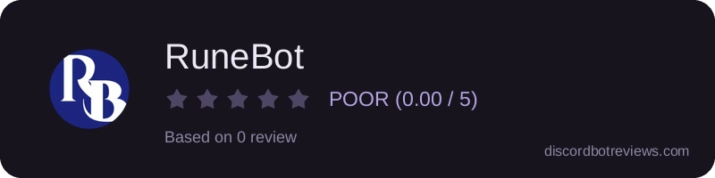 Rating widget preview for RuneBot