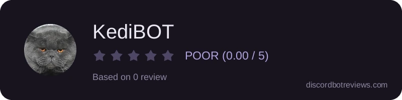Rating widget preview for KediBOT