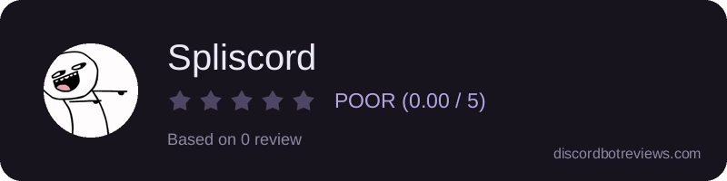 Rating widget preview for Spliscord
