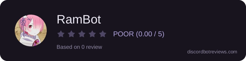 Rating widget preview for RamBot