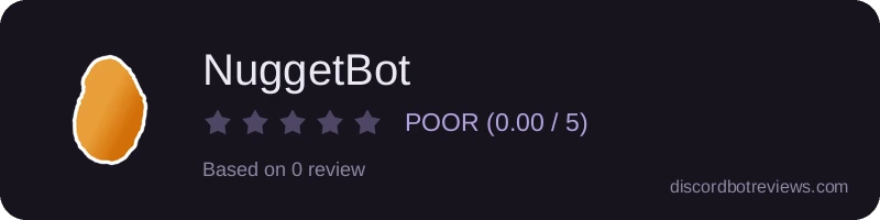 Rating widget preview for NuggetBot