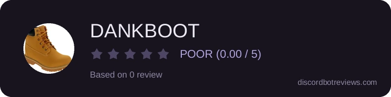 Rating widget preview for DANKBOOT