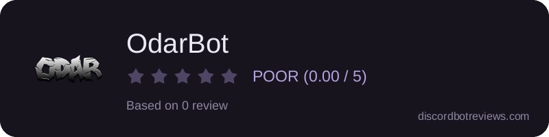 Rating widget preview for OdarBot