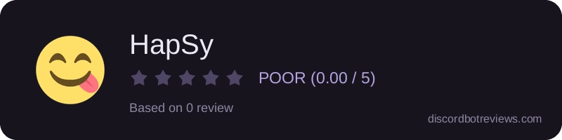 Rating widget preview for HapSy