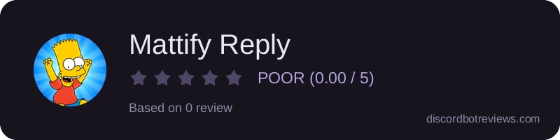 Rating widget preview for Mattify Reply