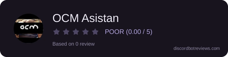 Rating widget preview for OCM Asistan
