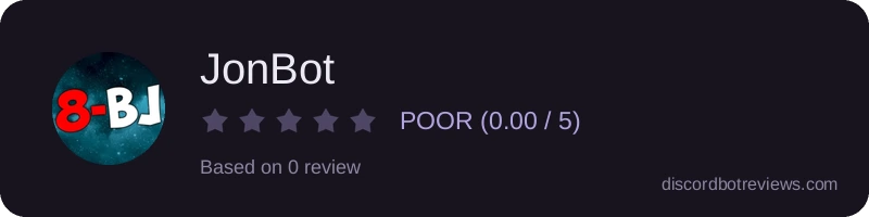 Rating widget preview for JonBot